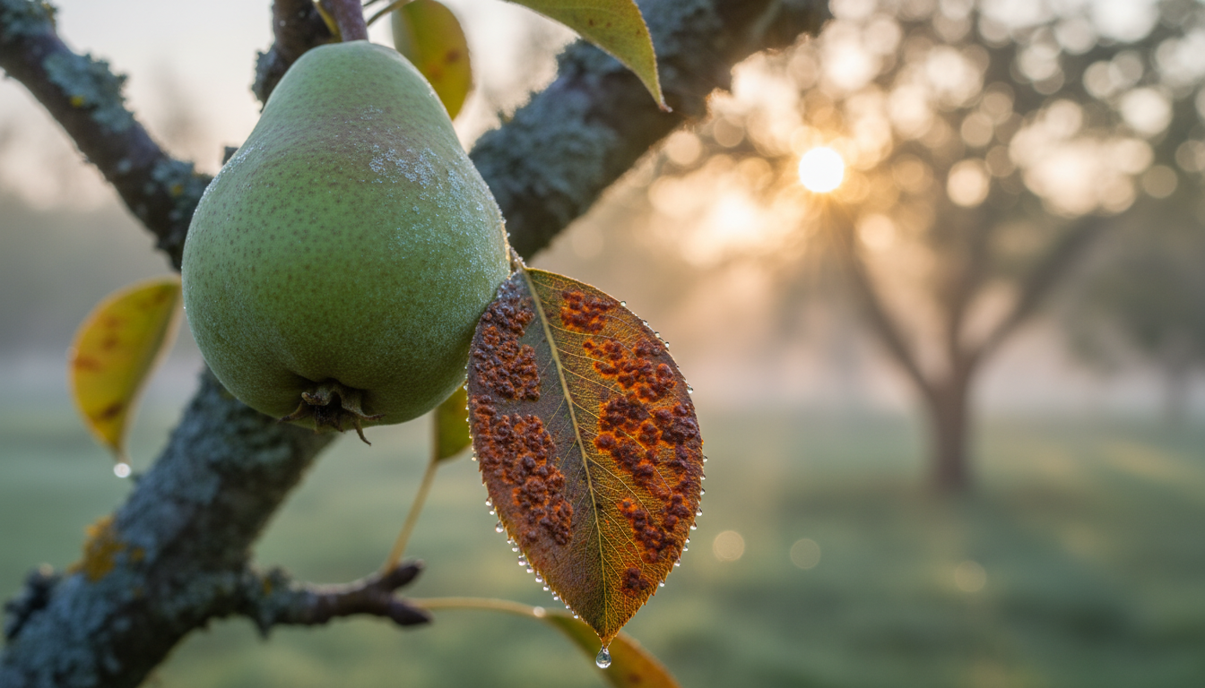 Rdza gruszy i inne groźne choroby – kompletny kalendarz ochrony i pielęgnacji grusz