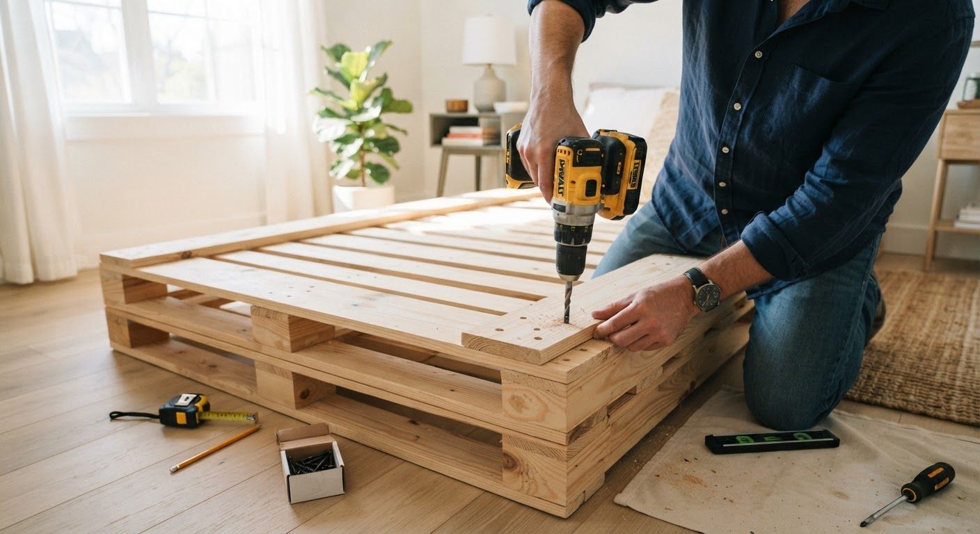 Jak zrobić łóżko z palet 140x200? Praktyczny poradnik DIY krok po kroku